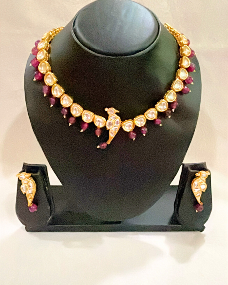 Bird kundan necklace