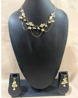 fish shape jadua kundan nacklace