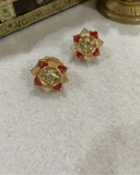 flower kundan earrings