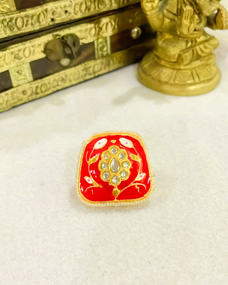 polki kundan ring