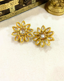 round kundan earrings
